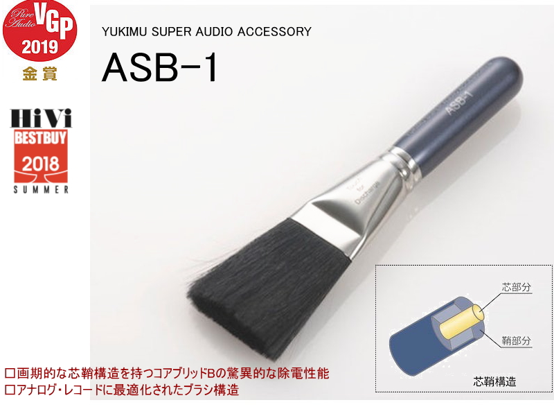 yukimu ASB-2ion イオナイザー掲載オーディオ用除電ブラシ オーディオ 